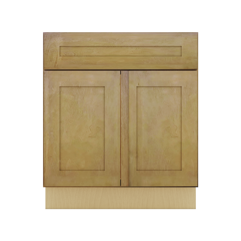 Modernform Cabinet Natural Shaker 30" W X 34 1/2" H X 21" D Sink Base 2 Doors/1 False Front